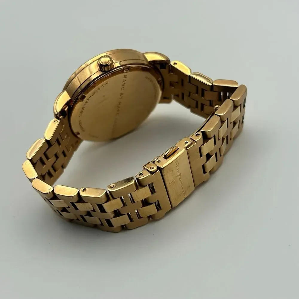 Marc Jacobs Fergus Watch Rose-gold Orange Dial Working New Battery